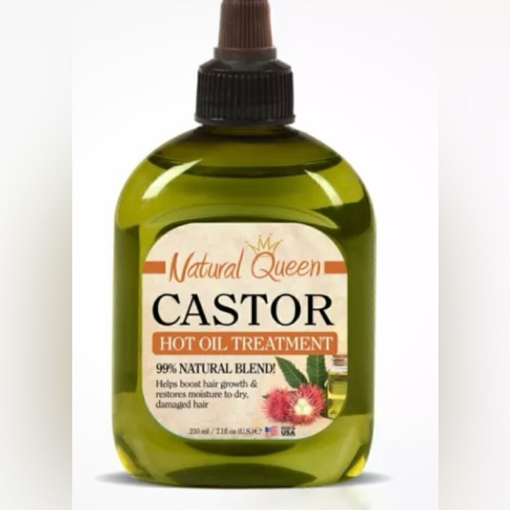 🛍️Natural Queen castor Hot Oil Treatment 99% natural Blend 7.1 FL OZ💥